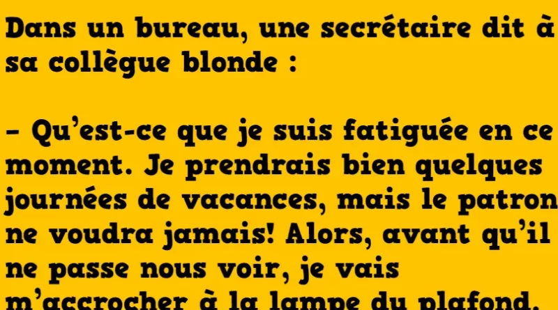 blague une secrétaire