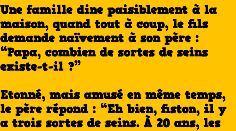 Un mari critique la poitrine de sa femme devant ses enfants