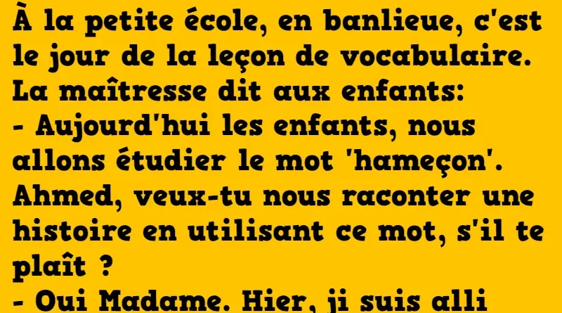 blague Hameçon, épithète et volupté !