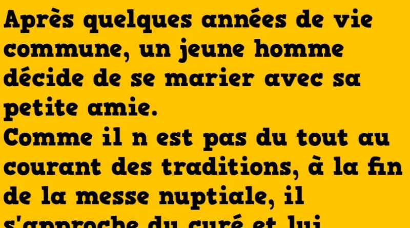 blague la belle mariée