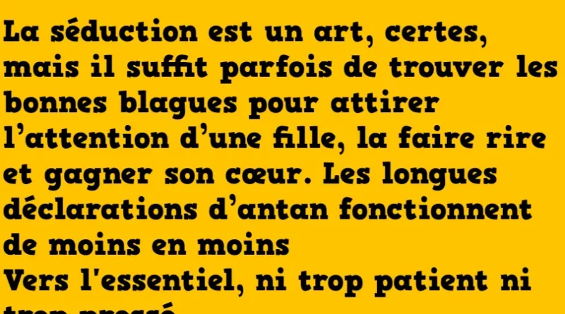 blague la différence entre dragueur pressé et dragueur patient