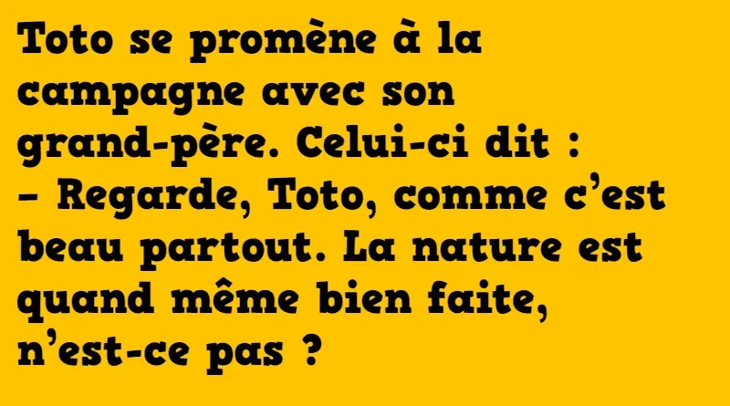 blague la nature est si bien faite