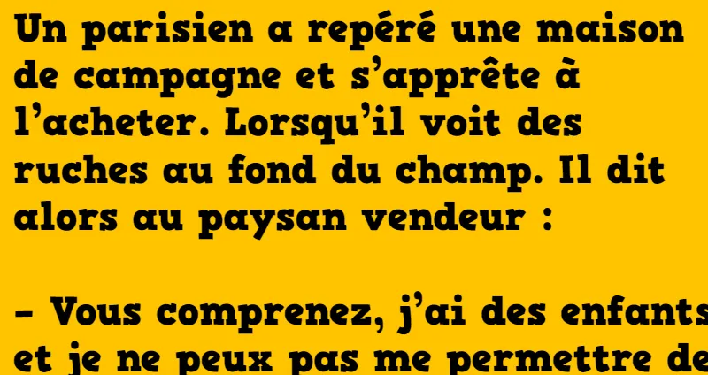 blague la résidence secondaire du parisien