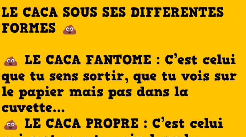 blague le caca sous toutes ses formes
