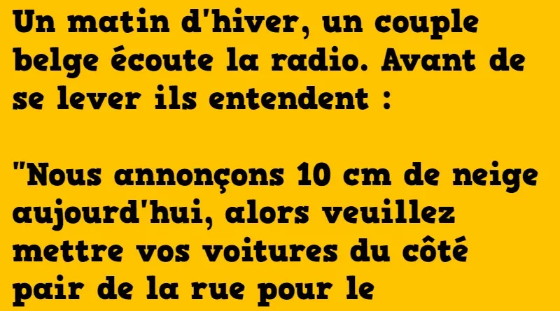 blague le couple belge et le bulletin météo