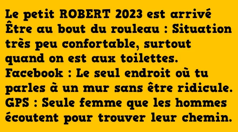 blague le petit robert 2023