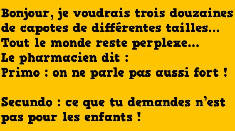 blague le p'tit jojo à la pharmacie