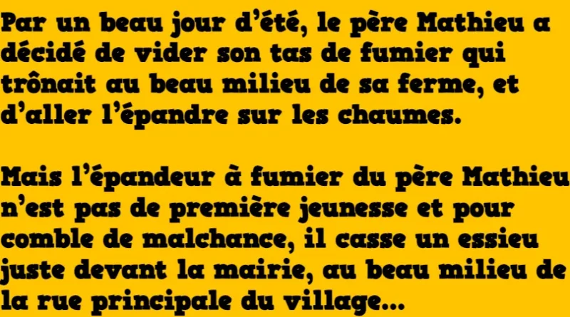 blague l'épandage de fumier
