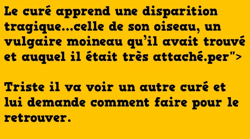 blague l'oiseau du prêtre