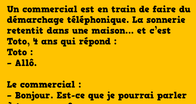 blague toto et le démarcheur au téléphone