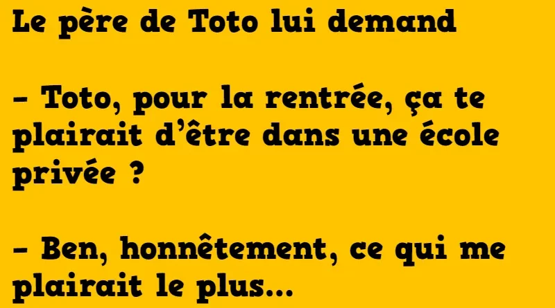 blague toto et l'école privée