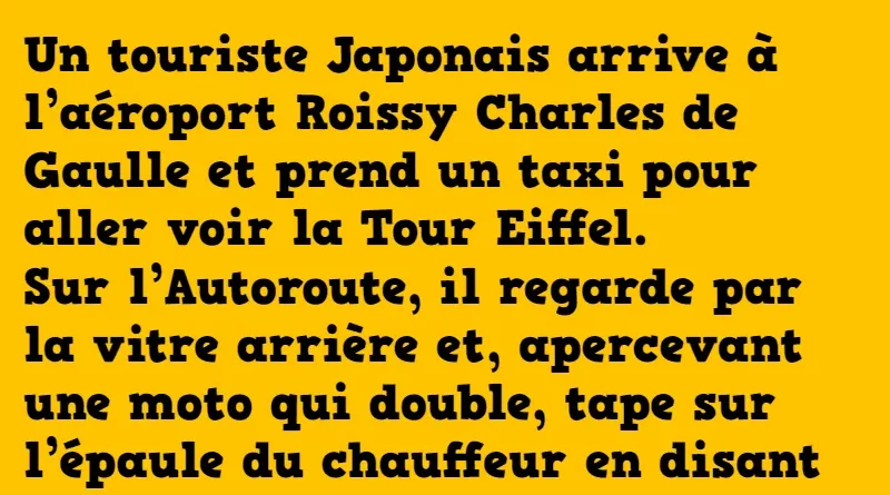 blague un touriste japonais arrive à roissy