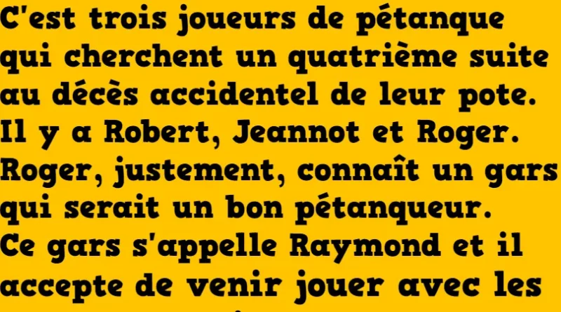 blague Le joueur de petanque superstitieux