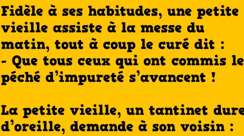 blague la messe du matin