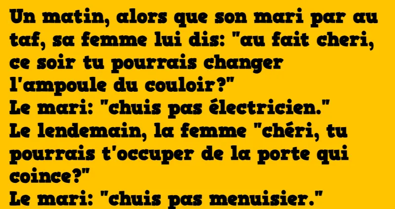 blague l'ampoule grillée