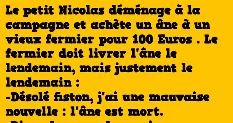 blague le futur président et les anes