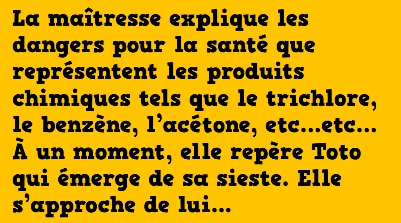 blague les produits chimiques
