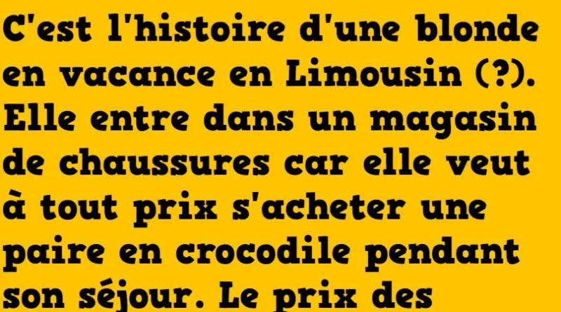 blague une paire de chaussures hors de prix