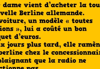 blague la nouvelle berline allemande