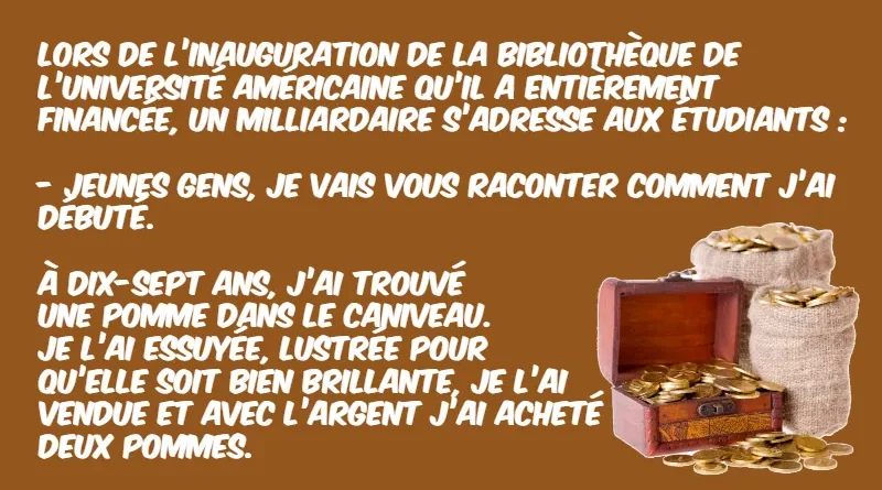 blague le secret de la fortune