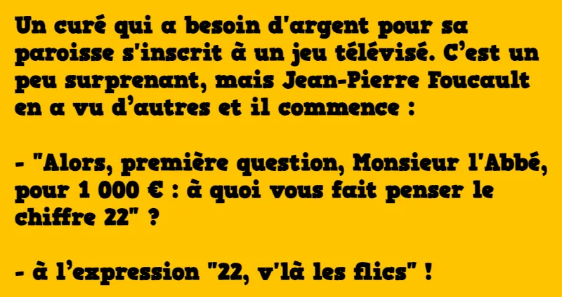 blague un curé a besoin d'argent pour sa paroisse