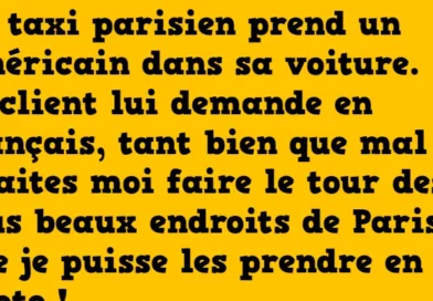 blague un touriste américain à paris