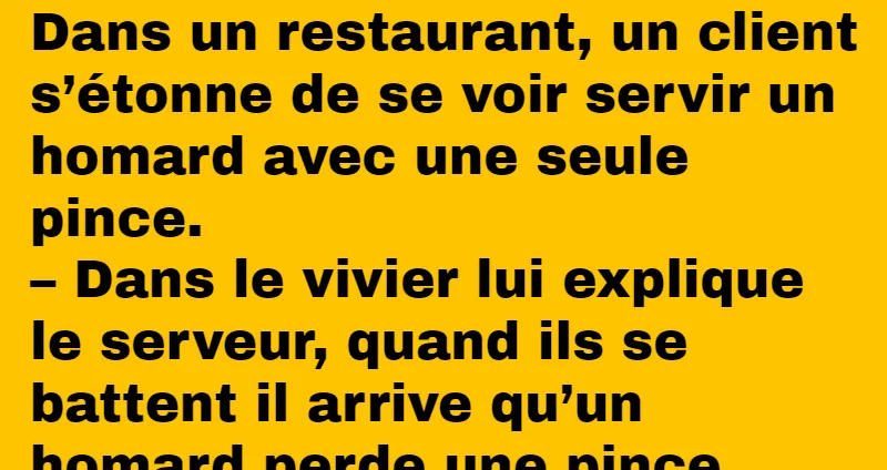 Blague le homard
