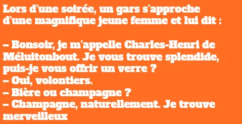 blague Charles-Henri de Méluitonbout se présente à une dame