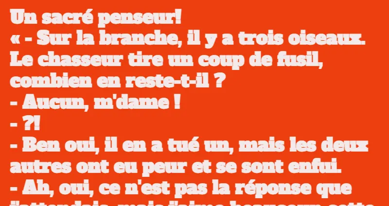 blague un sacré penseur