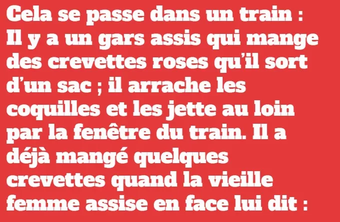blague une histoire de crevettes