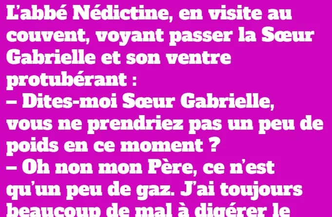 blague une visite au couvent
