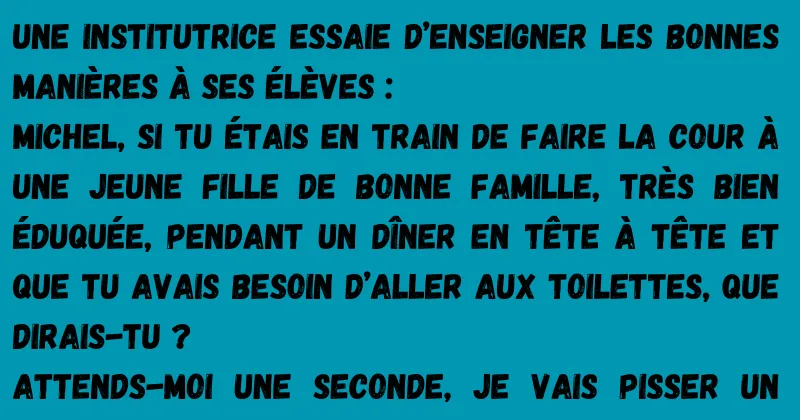 Toto et les bonnes manières !