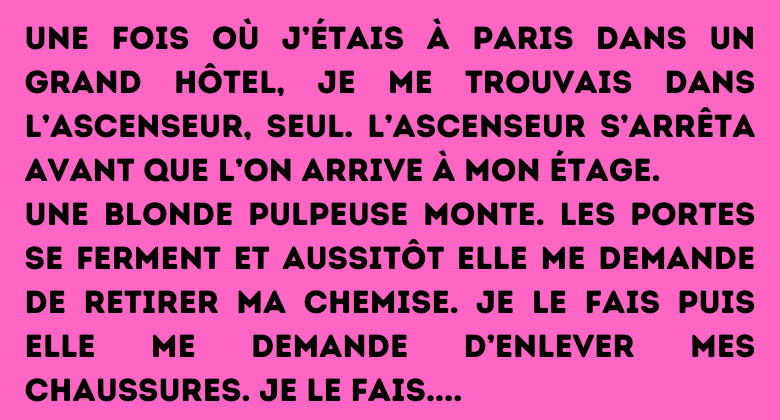 blague Une jolie blonde dans l'ascenseur !