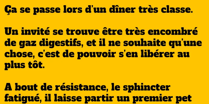 blague le péteur fou dans le diner très classe