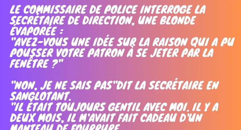 blague les faveurs d'une blonde