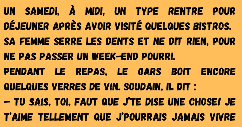 histoire drôle c'est toi qui parle ou le pinard