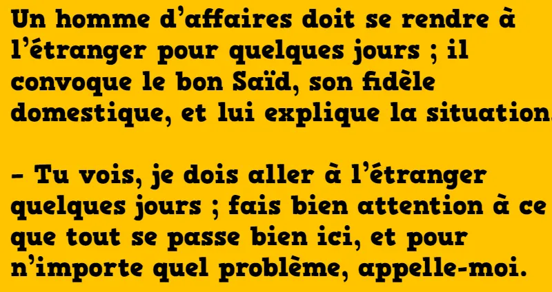 blague Le séjour à l'étranger de l'homme d'affaires