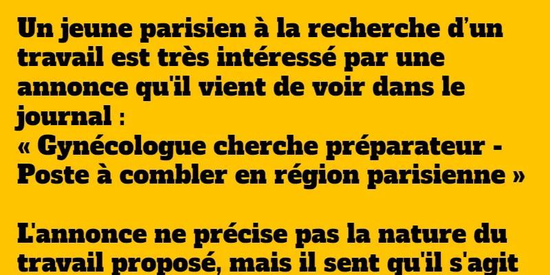 blague aide gynéco
