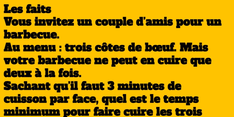 blague énigme le temps de cuisson