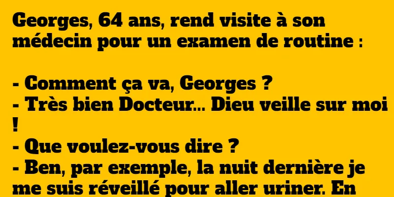 blague georges examens de routine