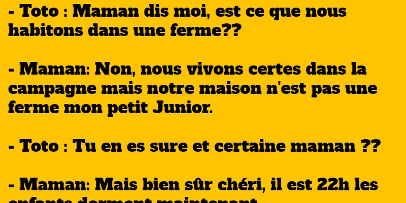 blague à la ferme