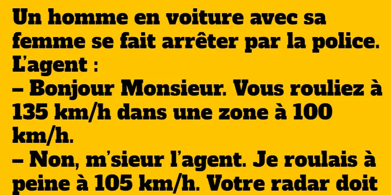 blague un homme se fait arrêter par la police