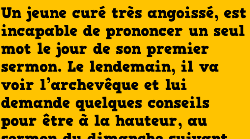 un curé en panique blague