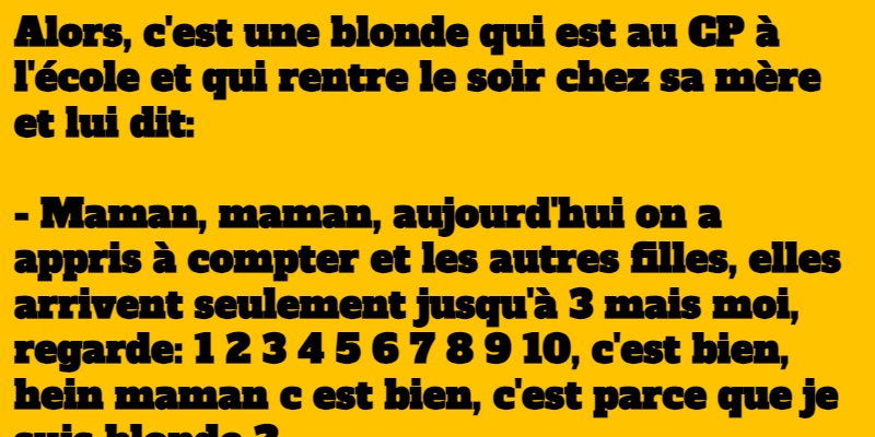 blague blonde au cp