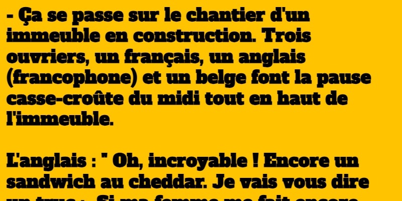 blague sur le chantier