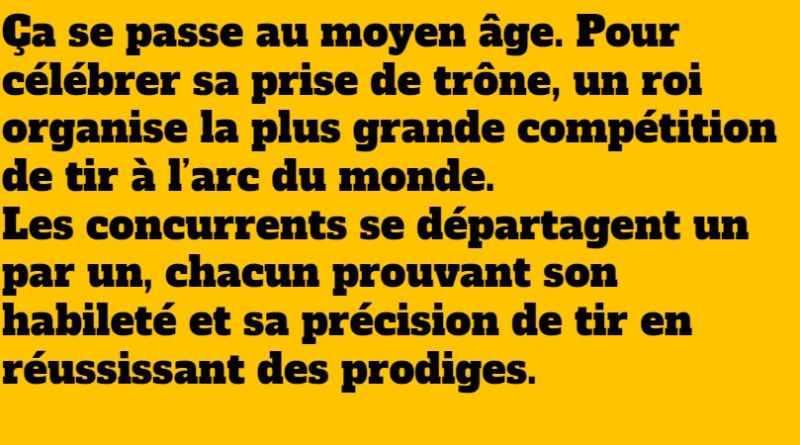 blague compétition tir à l'arc
