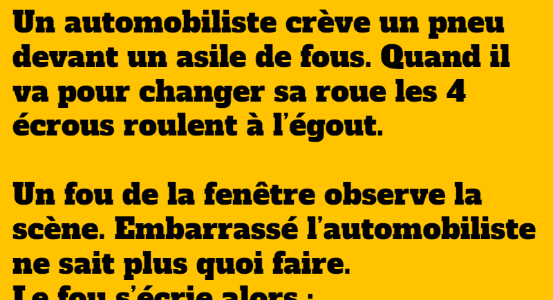 blague la crevaison