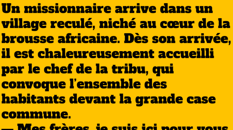 blague l'histoire d'un missionnaire