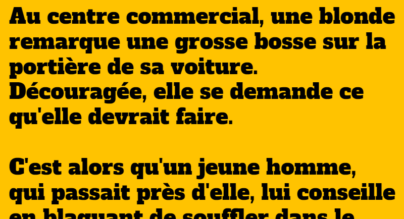 blague une blonde reparer sa voiture