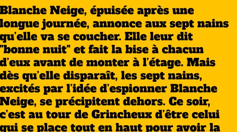 blague blanche neige et les nains